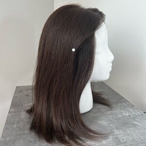 Brand new, never worn wig. Hand tied Remy Indian Asian, mono top, lace front wig
